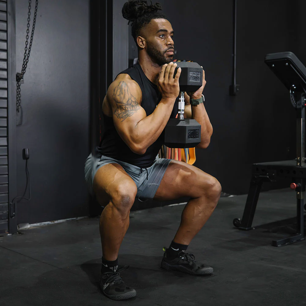 10 LB Rubber Hex Dumbbells - Image 2