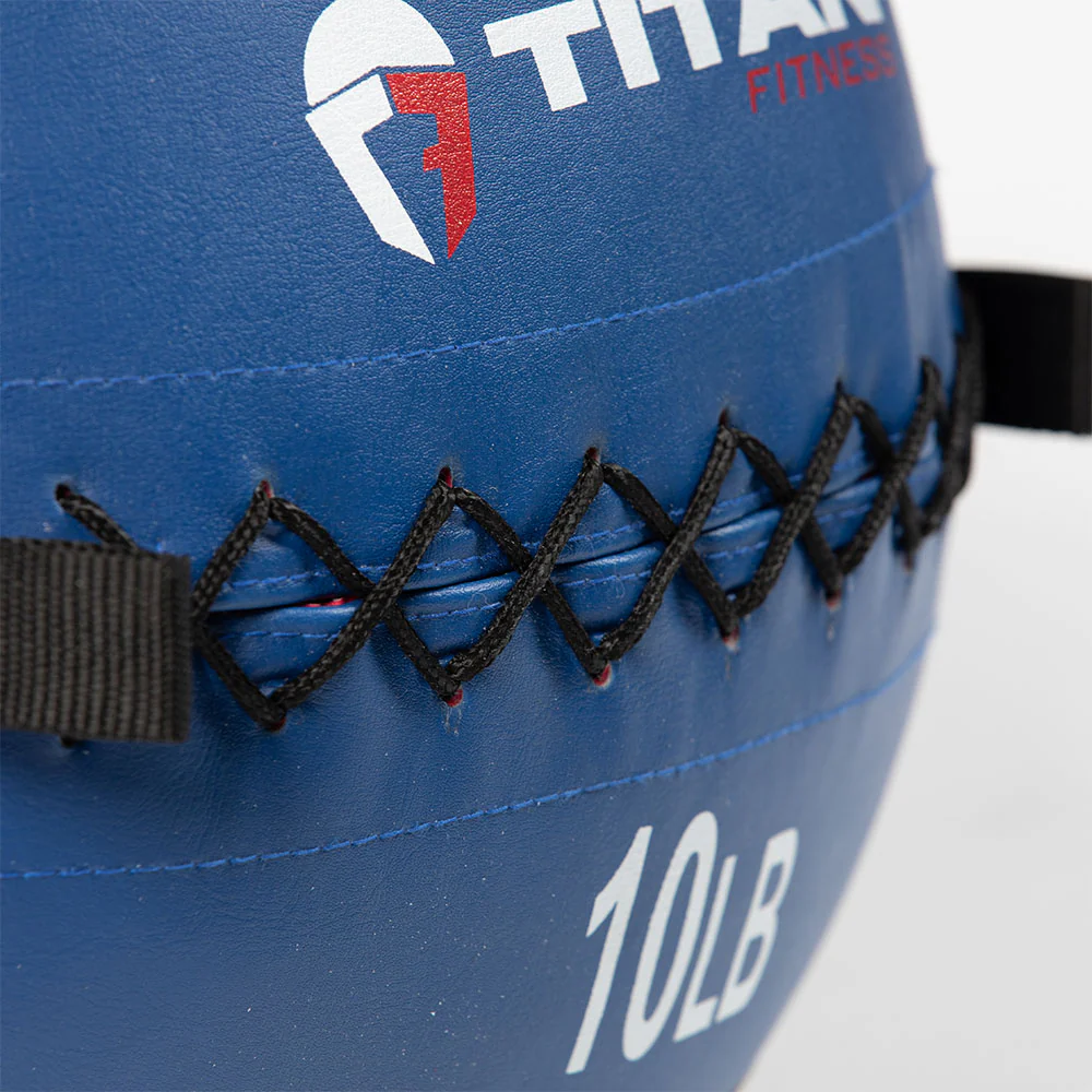 Scratch and Dent, 10 LB Soft Leather Medicine Wall Ball - Image 4