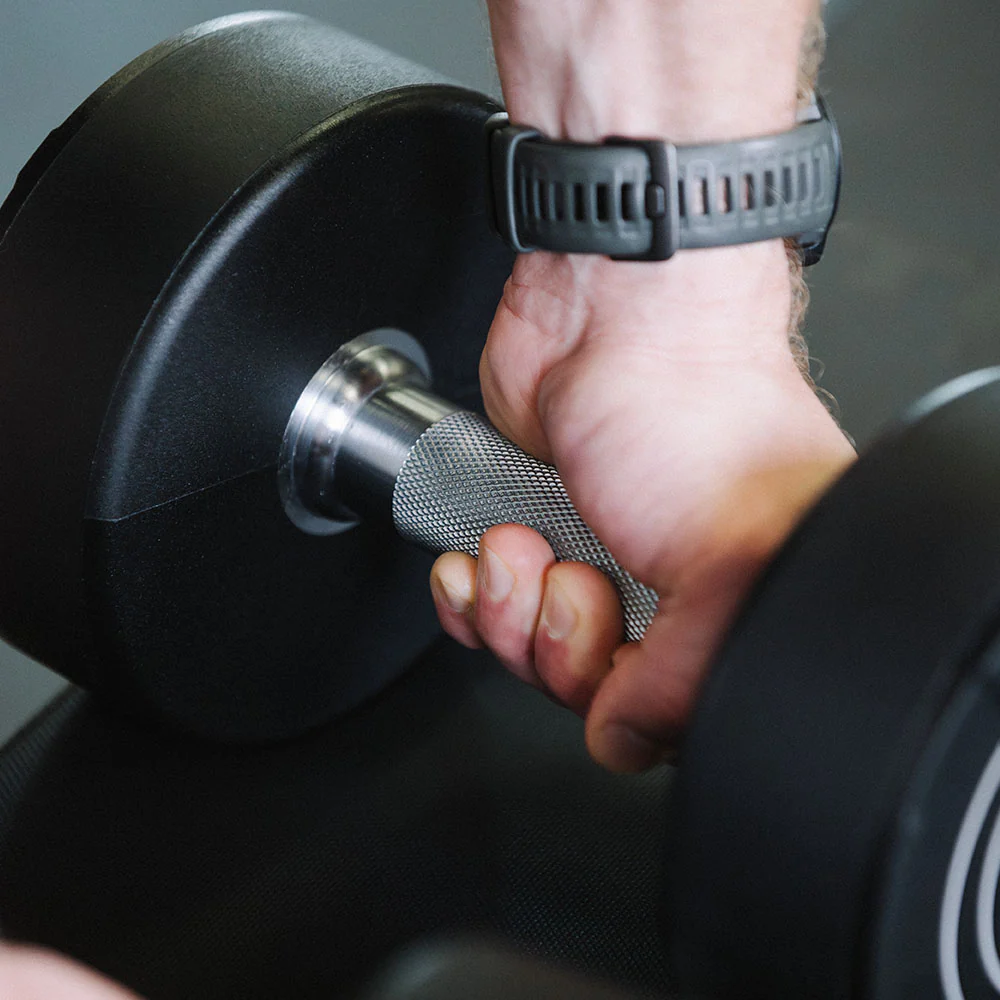 105 LB Pair Round Urethane Dumbbells - Image 6