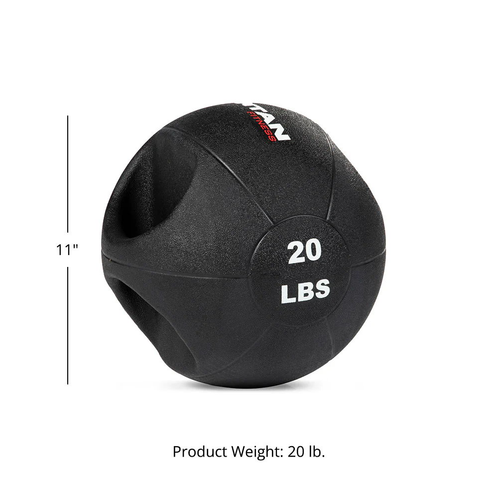 Scratch and Dent, 20 LB Dual Grip Medicine Ball - Image 4