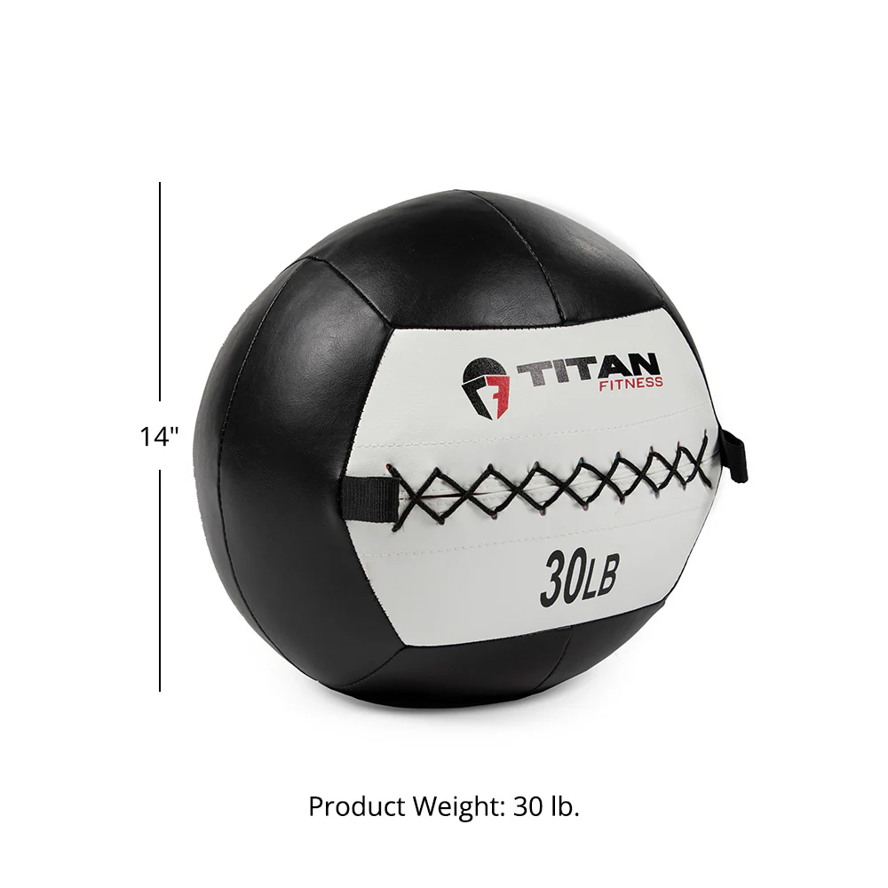 Scratch and Dent, 30 LB Soft Leather Medicine Wall Ball - Image 2