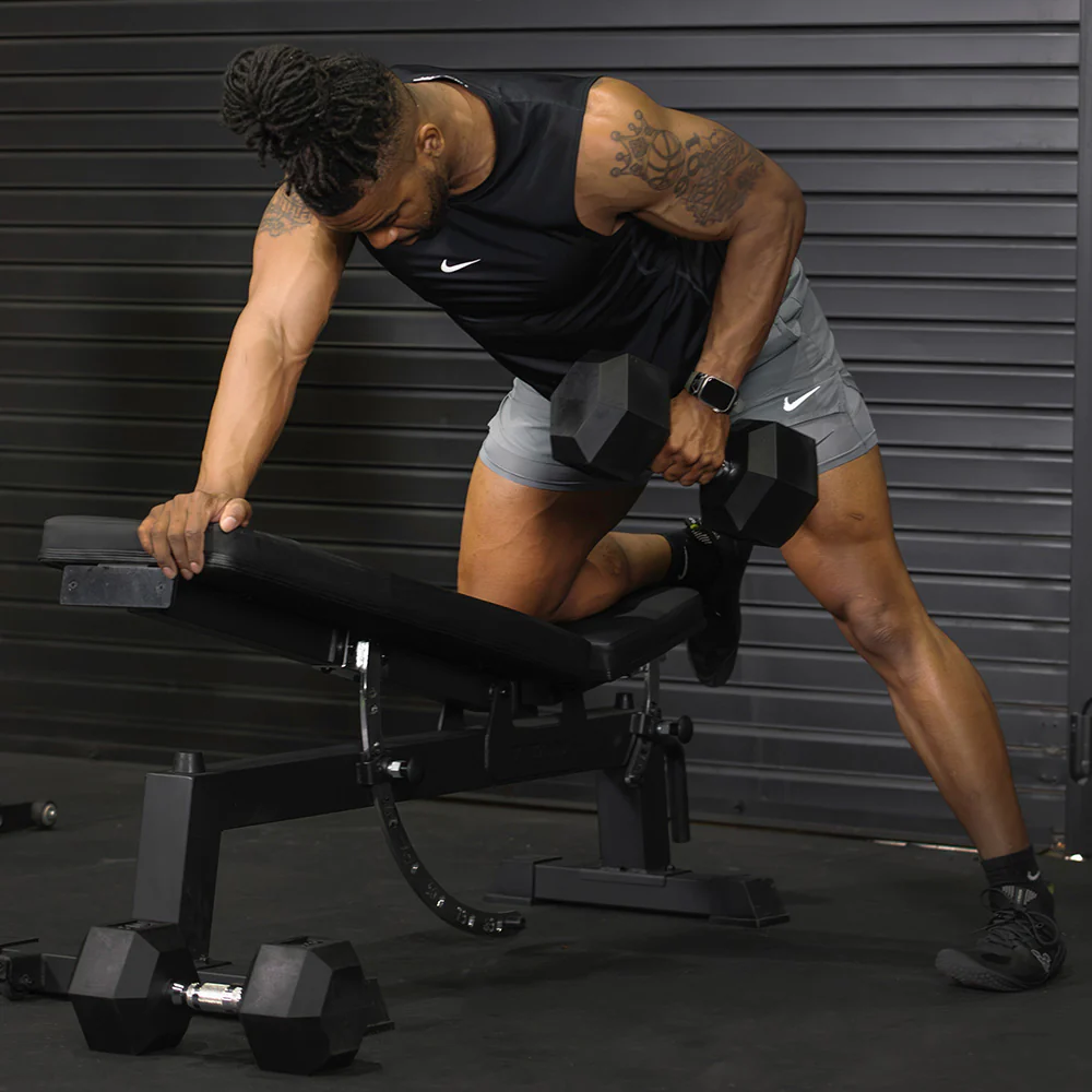45 LB Rubber Hex Dumbbells - Image 4