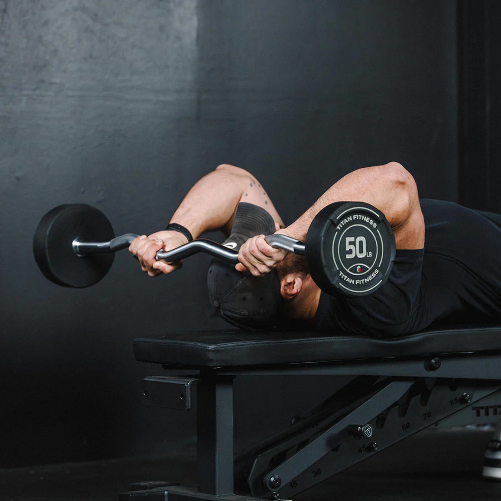 20 LB - 110 LB EZ Curl Fixed Urethane Barbells - Image 8