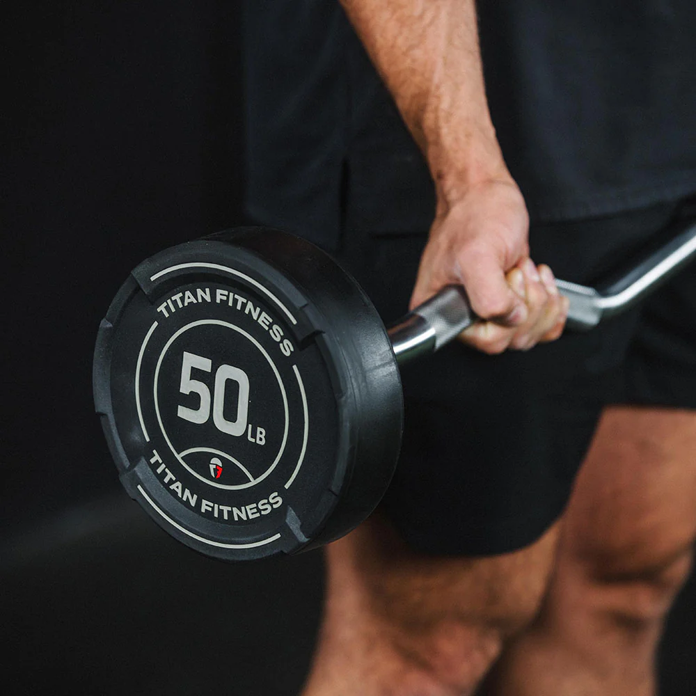 20 LB - 110 LB EZ Curl Fixed Urethane Barbells - Image 9