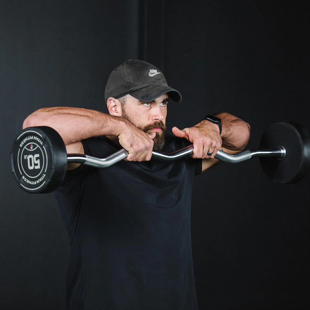 30 LB EZ Curl Fixed Urethane Barbell - Image 5