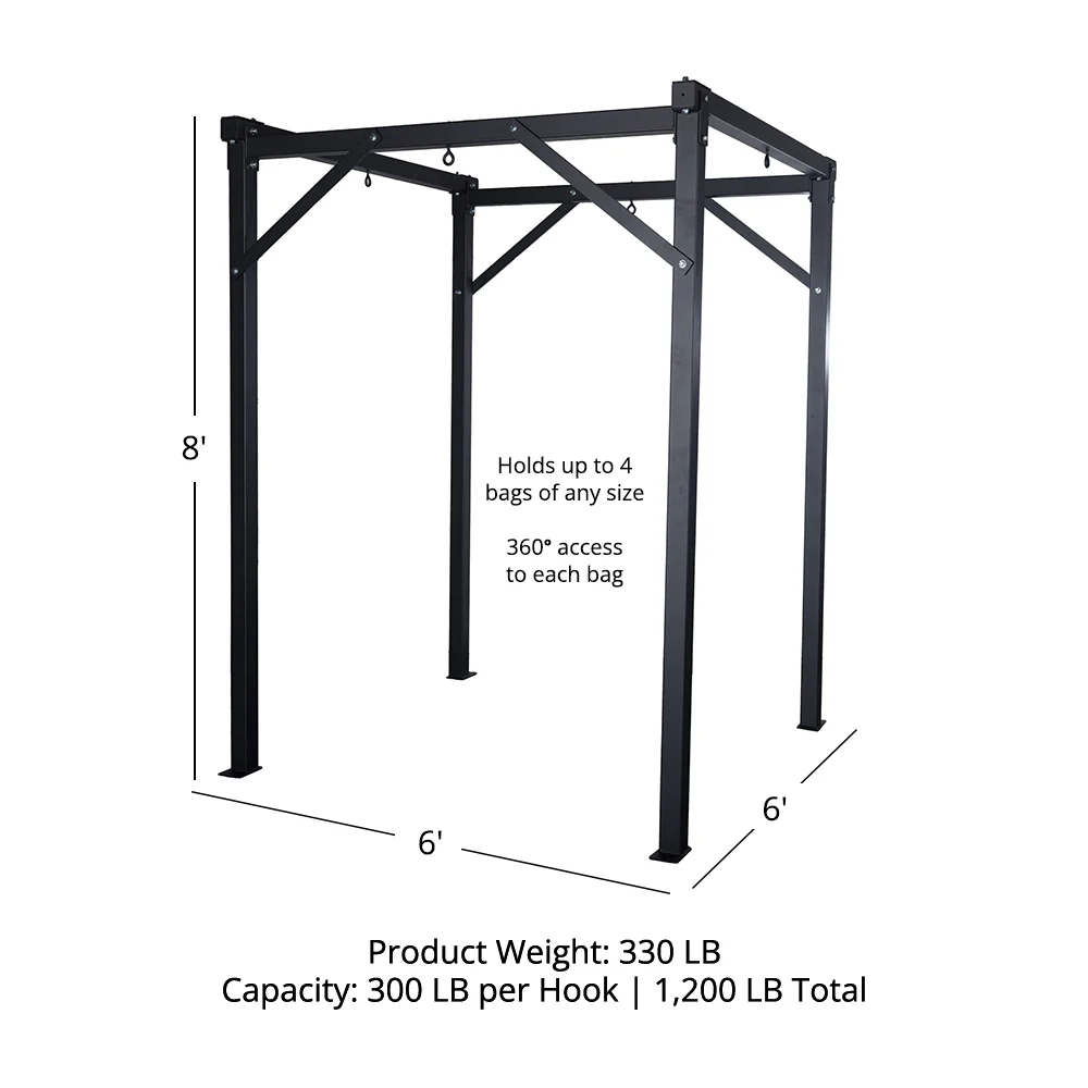 Heavy Bag Boxing Stand - Holds 4 Bags - Image 6