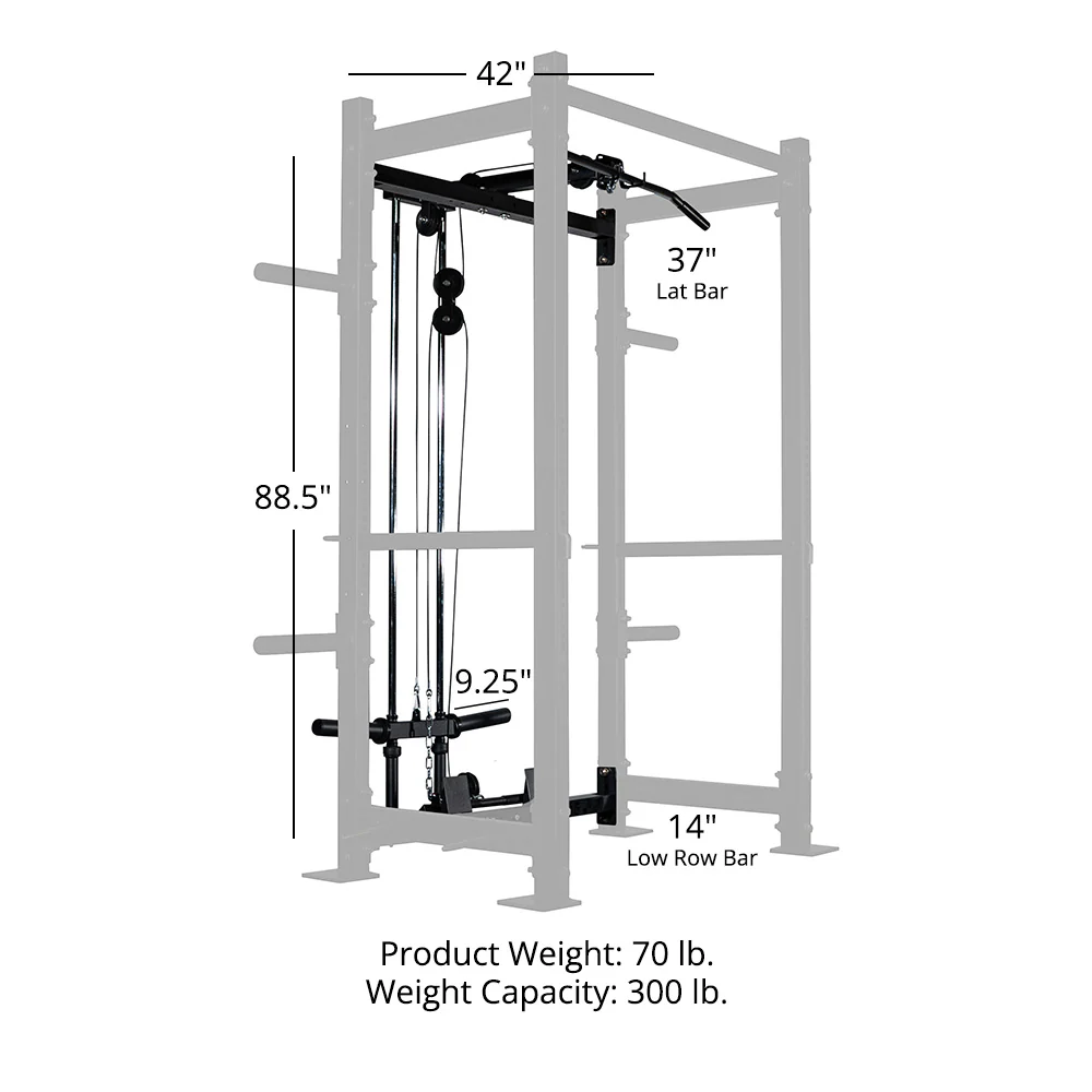 Lat Tower Rack Attachment Fits T-3 & X-3 Series Bolt-Down Power Racks - Image 16
