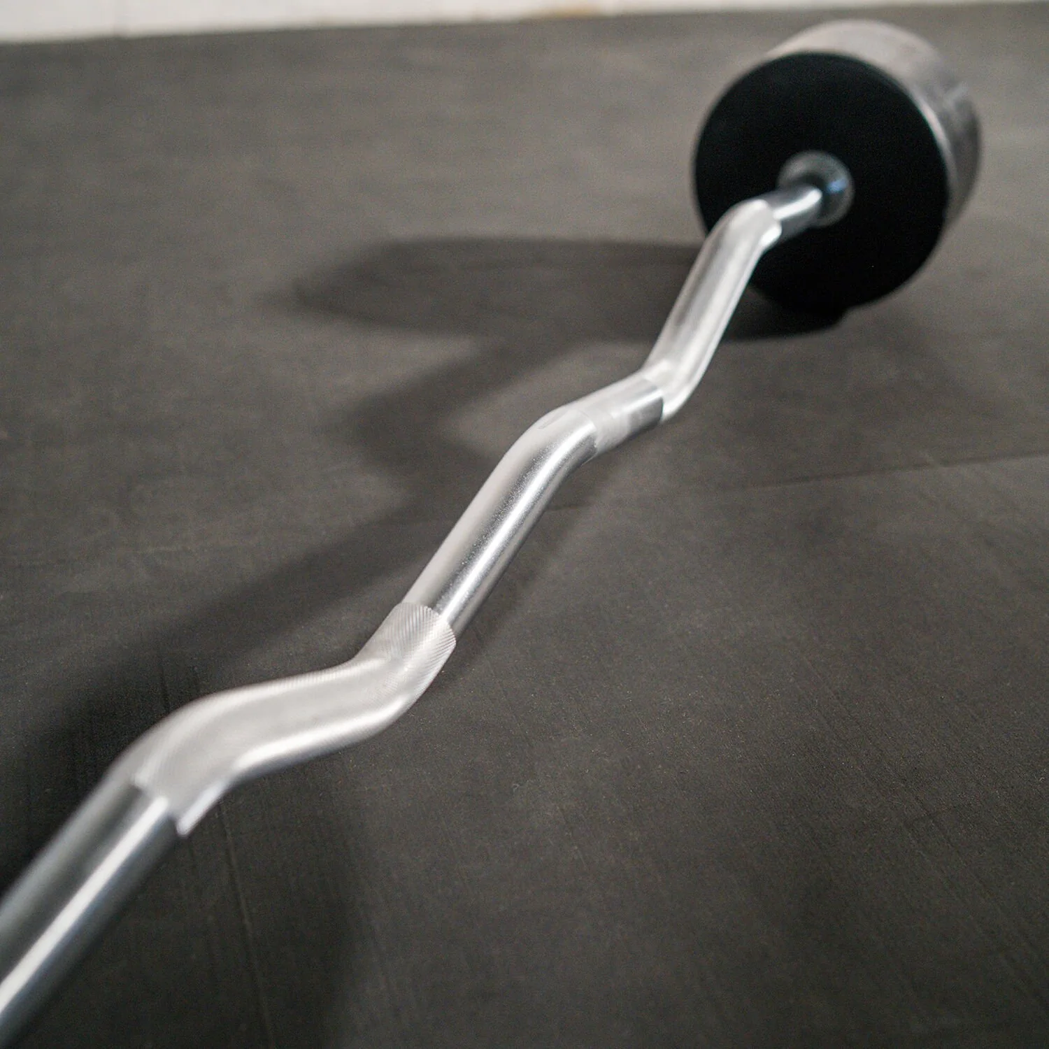 Scratch and Dent - Rubber Fixed Barbell | EZ Curl | 70 LB - FINAL SALE - Image 3