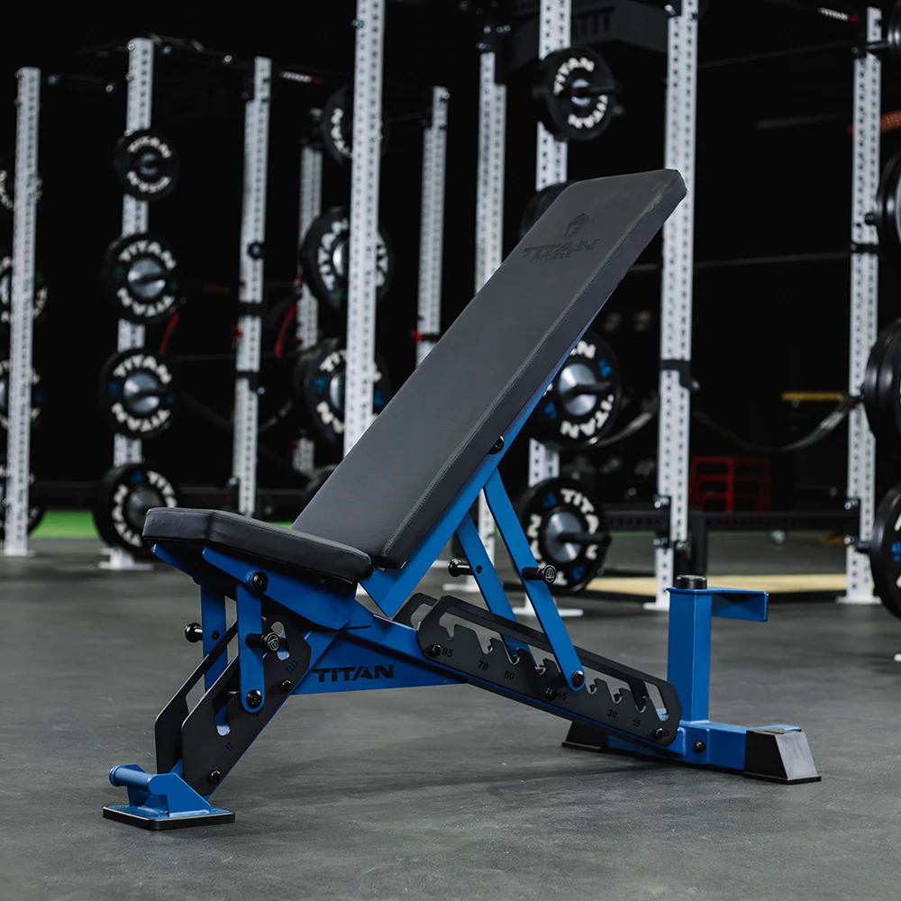 Scratch and Dent, TITAN Series Adjustable Bench Navy - Image 7