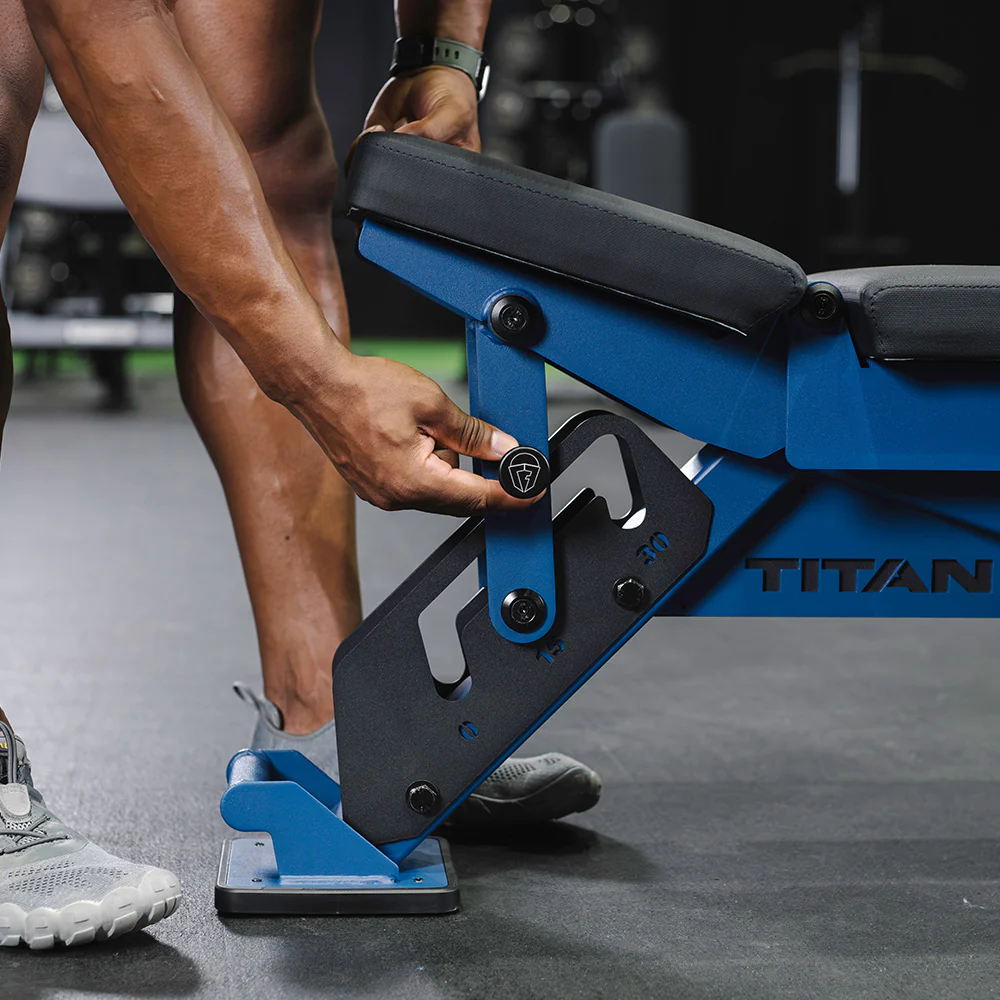 Scratch and Dent, TITAN Series Adjustable Bench Navy - Image 9