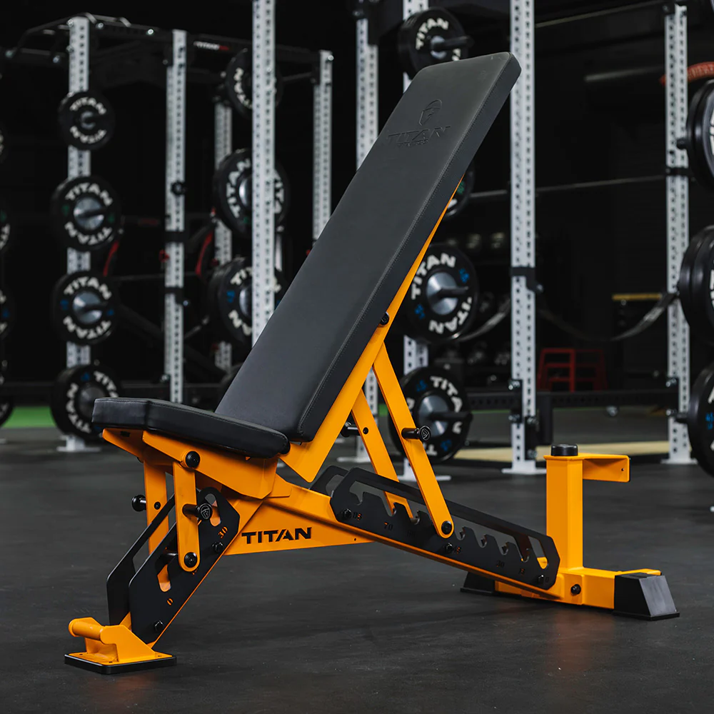 Scratch and Dent, TITAN Series Adjustable Bench | Orange - Image 7