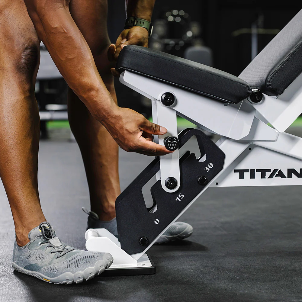 Scratch and Dent, TITAN Series Adjustable Bench | White - Image 9