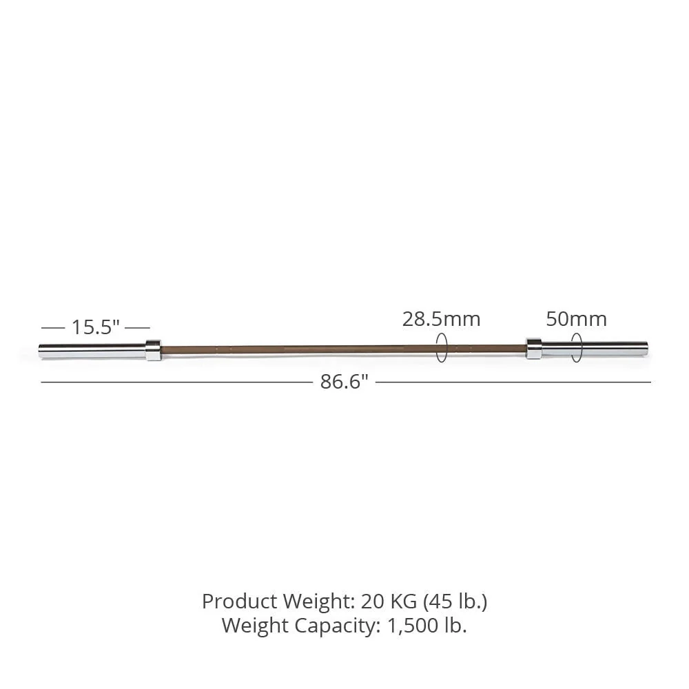 Scratch and Dent - Titan Series Olympic Barbell | Bronze Cerakote - FINAL SALE - Image 8