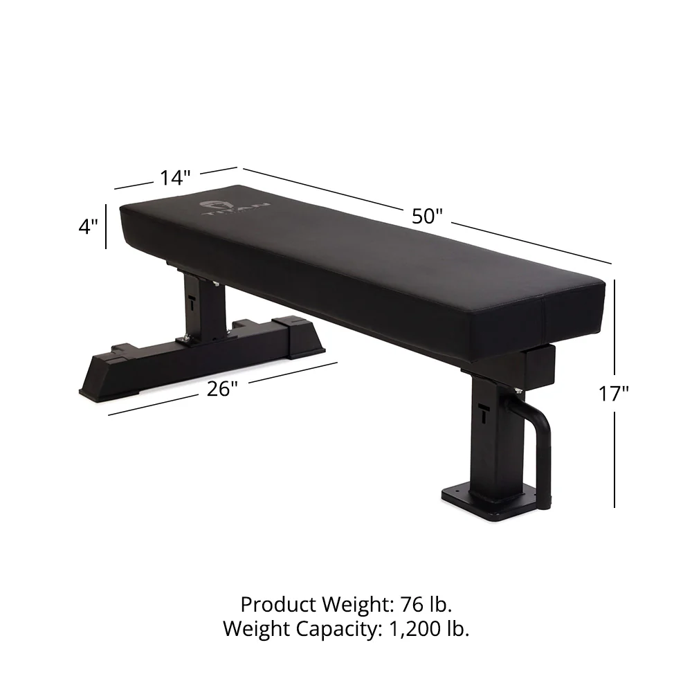 Scratch and Dent, TITAN Series Single Post Flat Bench - Image 12