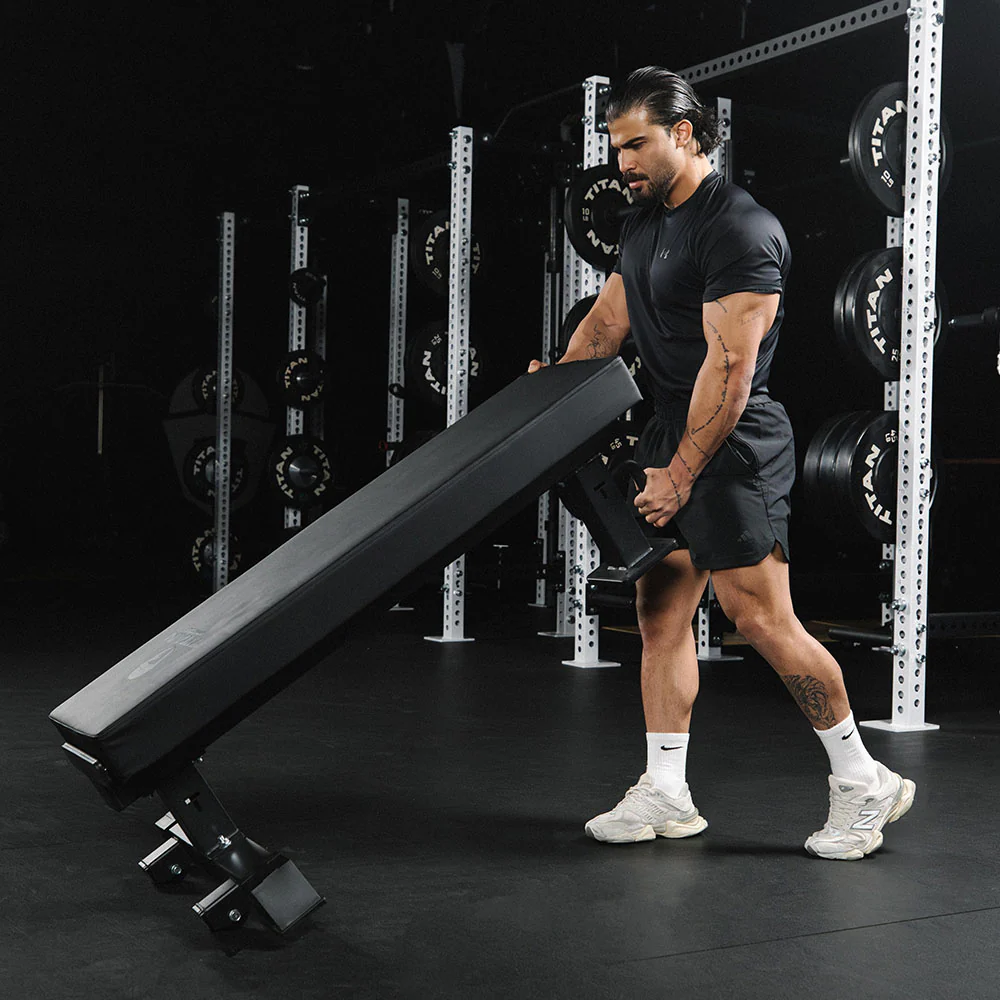 Scratch and Dent, TITAN Series Single Post Flat Bench - Image 8