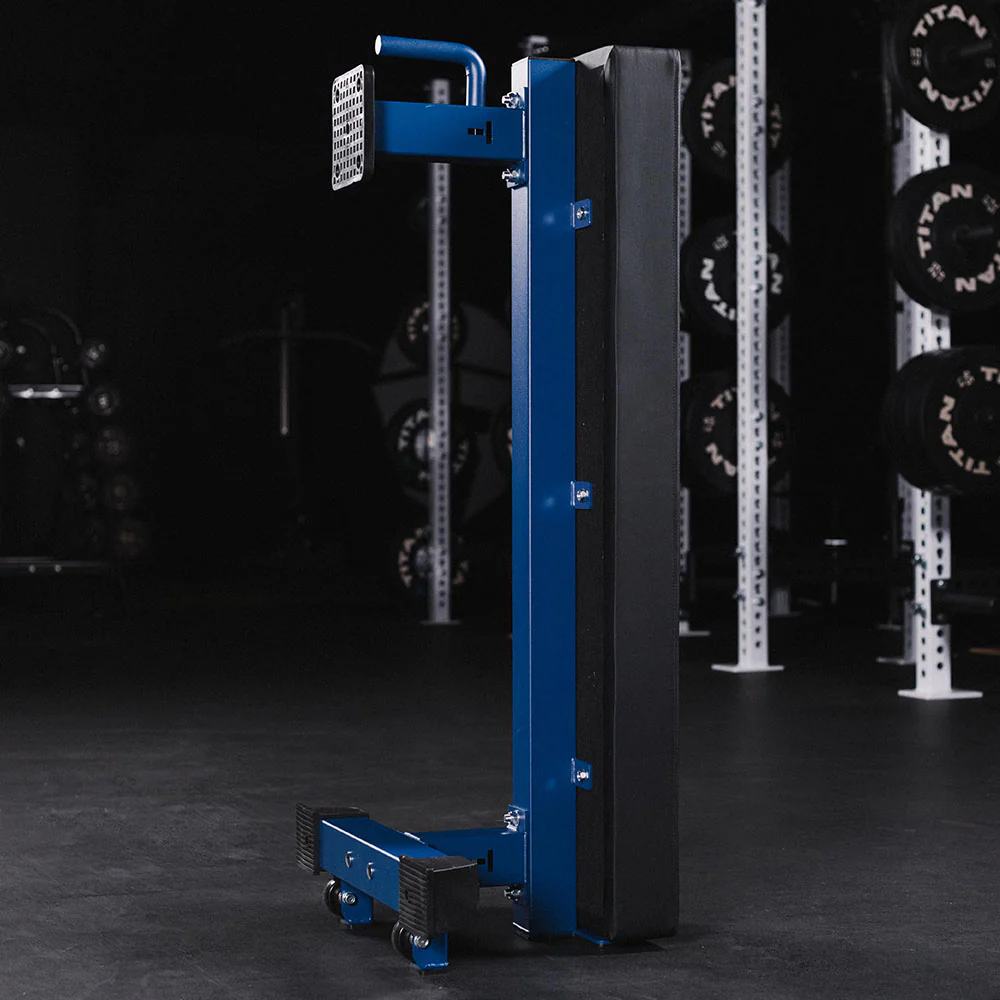 Scratch and Dent, TITAN Series Single Post Flat Bench | Navy - Image 11