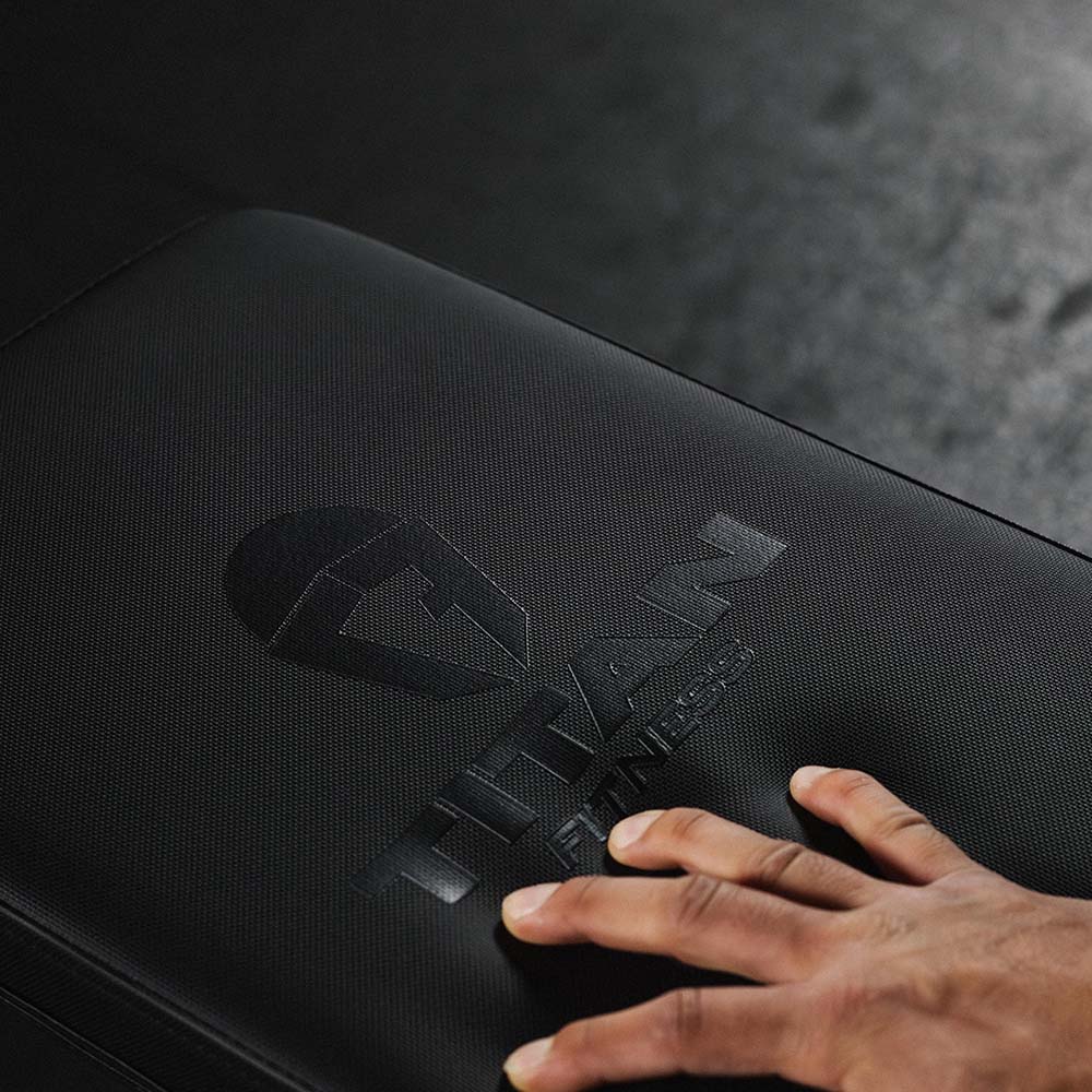 Scratch and Dent, TITAN Series Single Post Flat Bench | Red - Image 3
