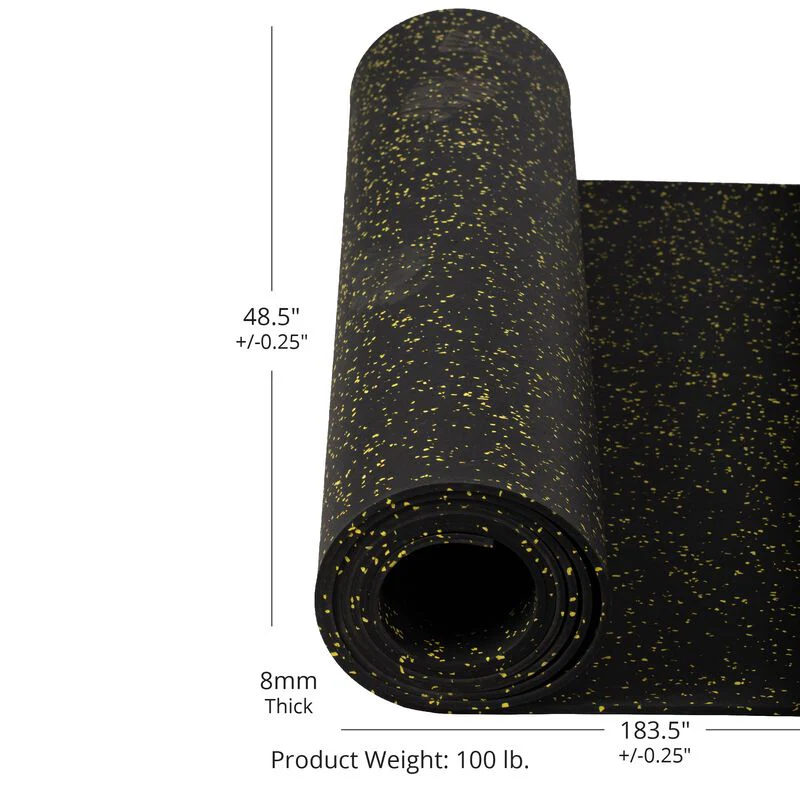 Scratch and Dent, Yellow Crumb Rubber Gym Flooring Roll - Image 7