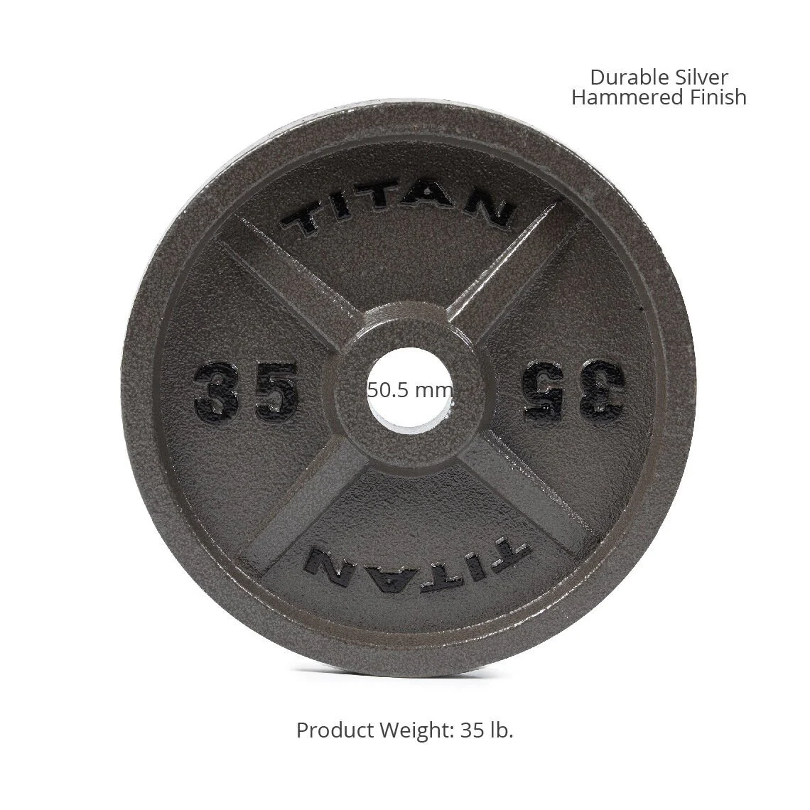Scratch and Dent - Cast Iron Olympic Weight Plate | 35 LB Single - FINAL SALE - Image 2