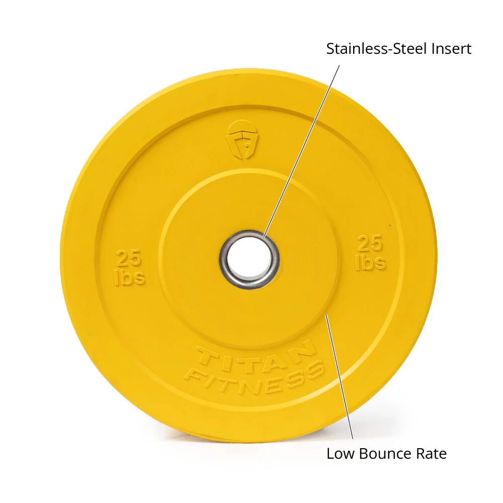 Scratch and Dent - Olympic Rubber Bumper Plates | Color | 25 LB Pair |  - FINAL SALE - Image 3