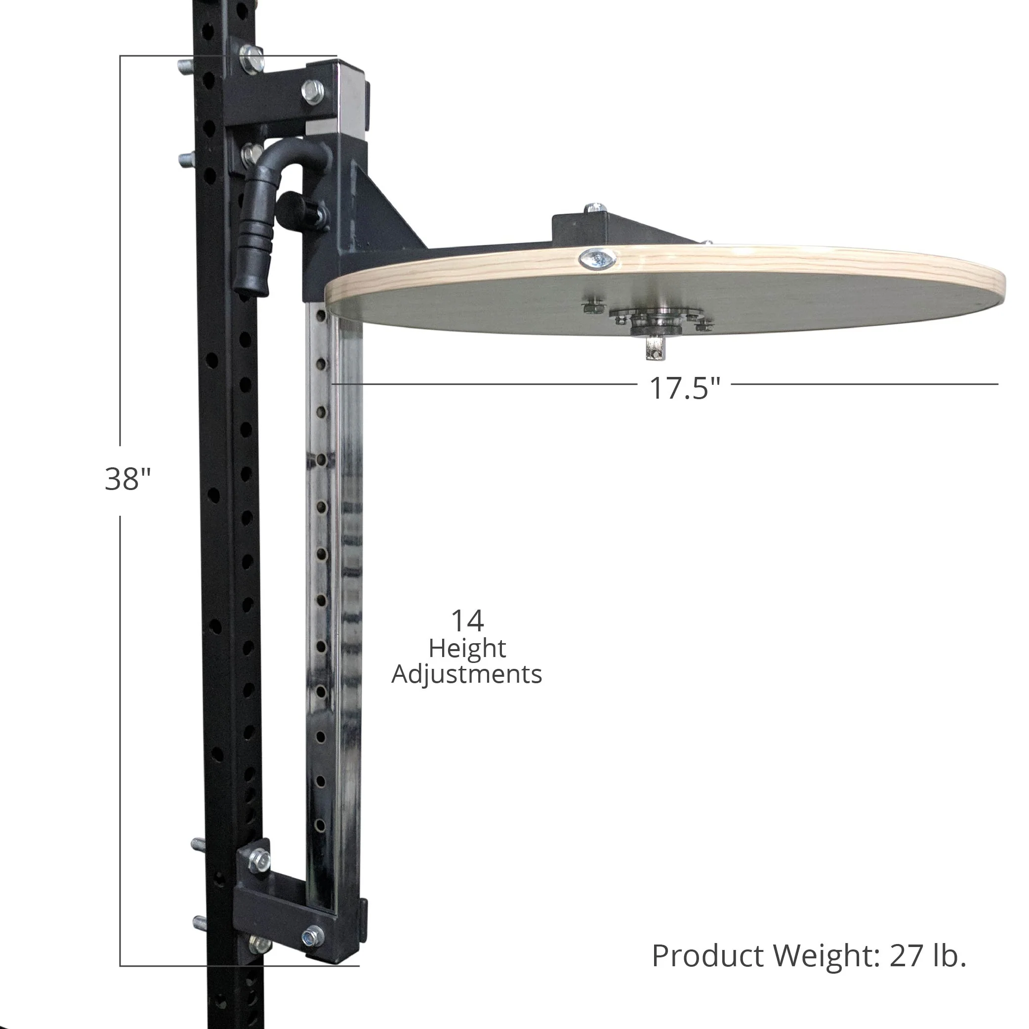 Scratch and Dent, Power Rack Mounted Adjustable Speed Bag Platform - Image 5