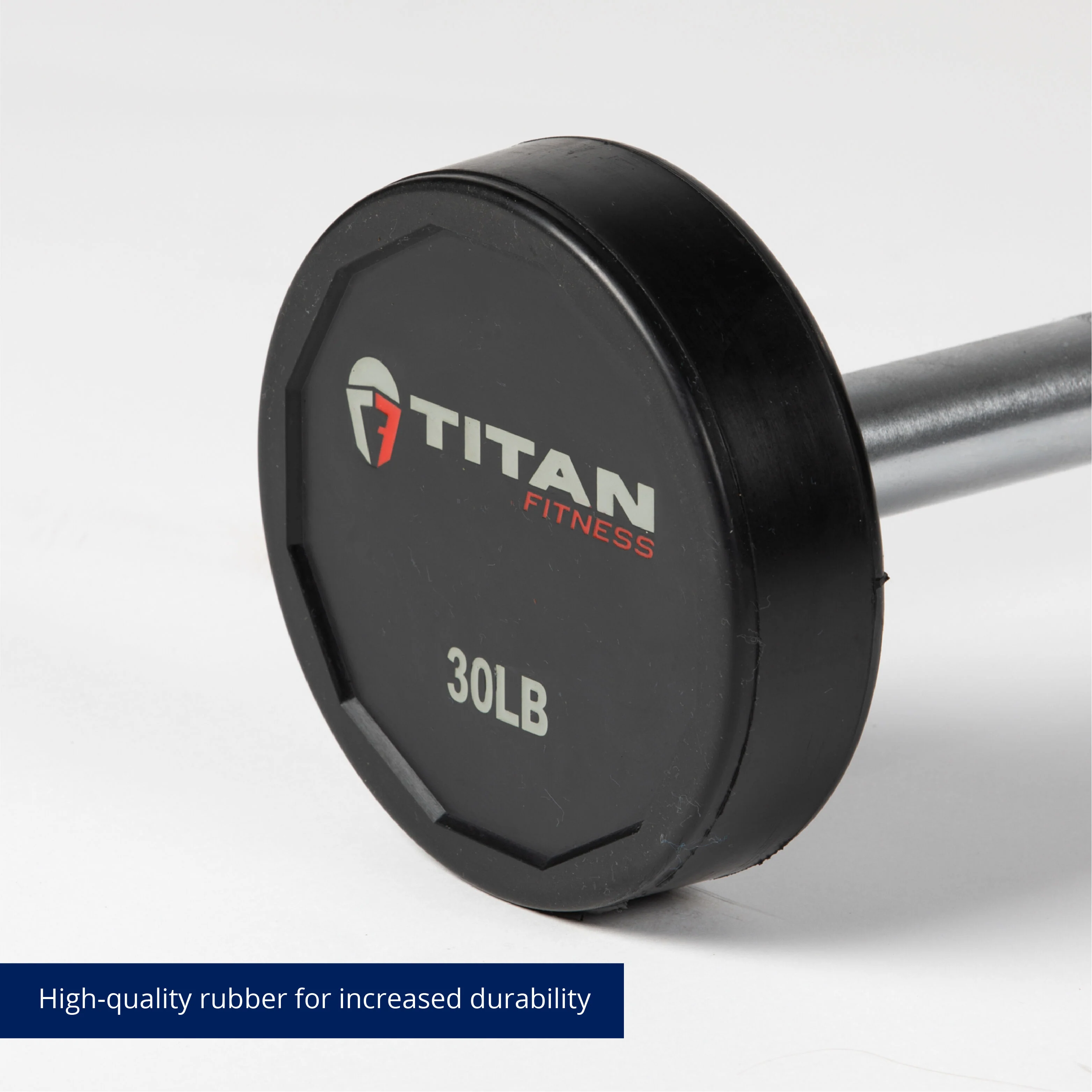 Scratch and Dent - Rubber Fixed Barbell | Straight | 20 - 110 LB Set - FINAL SALE - Image 5