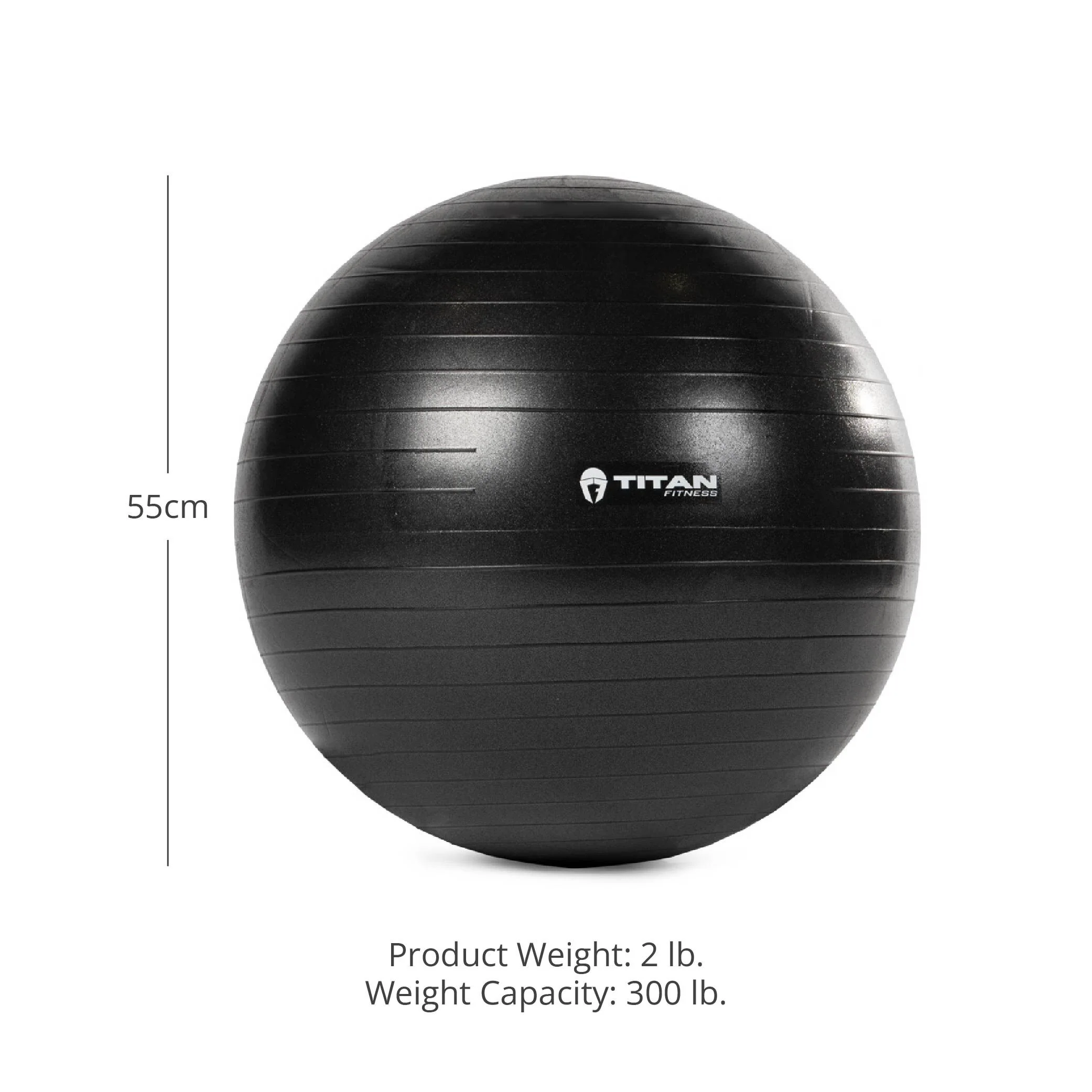 Scratch and Dent, 55cm Black Exercise Stability Ball - Image 4