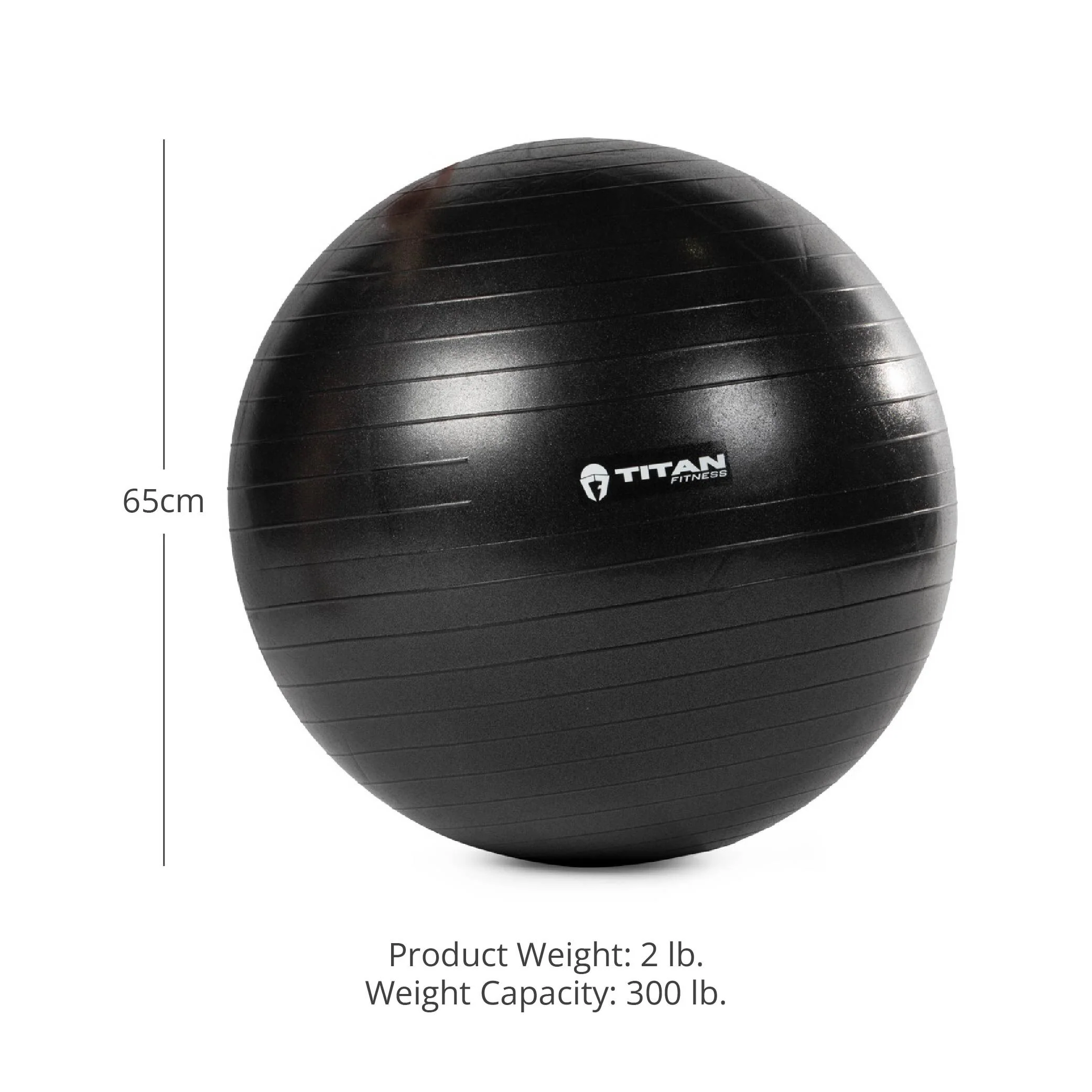 Scratch and Dent, 65cm Black Exercise Stability Ball - Image 4